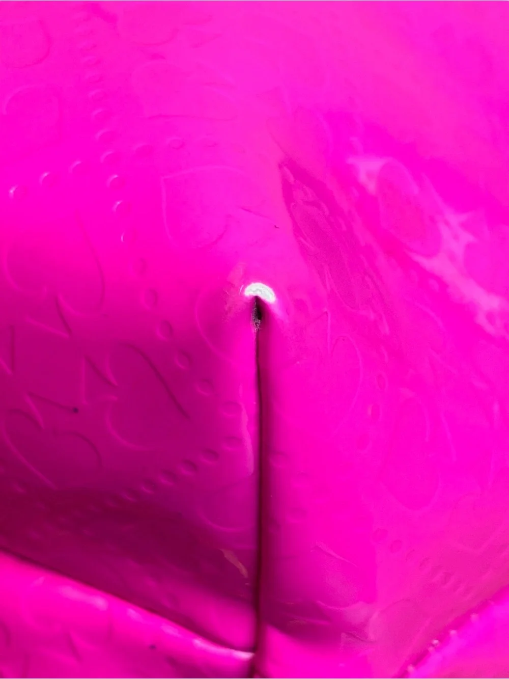 Kate Spade Pink Embossed Patent Leather Tote Shoulder bag